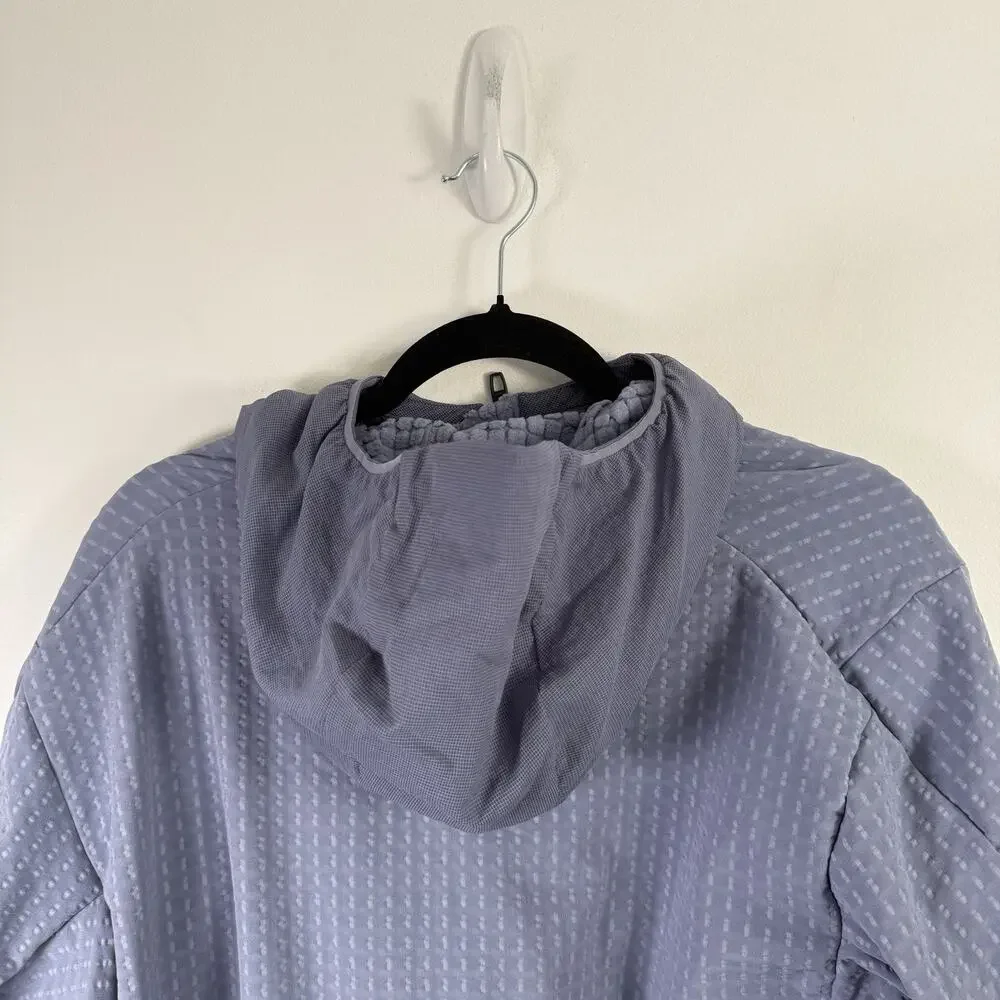 Lululemon Water Repellent Fleece Hiking Anorak Peri Purple Outdoor Mens Medium - Picture 9 of 12